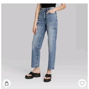 ⚡FLASH SALE⚡NWOT High Rise 90s Relaxed Slashed Straight Jeans
